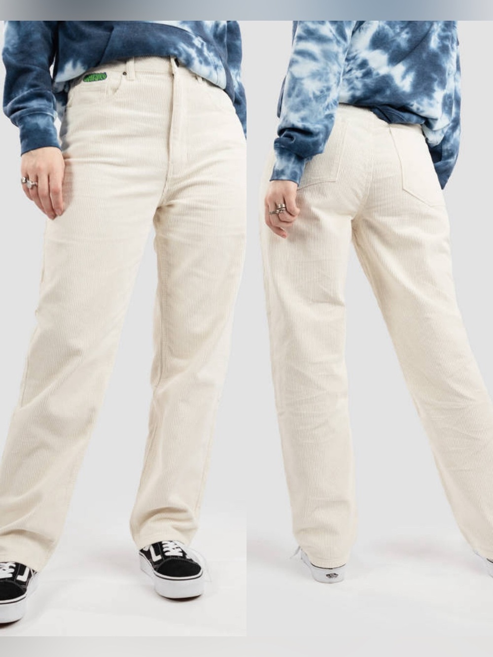 Empyre Women's Straight Leg Corduroy Pants in Cream Size 4